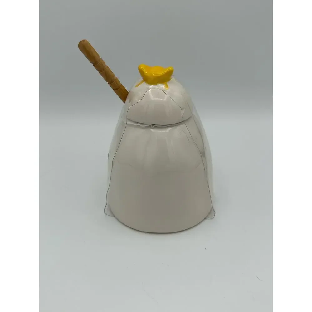 Rae Dunn by Magenta, Honeypot with Lid & Wooden Honey stick Bee Collection